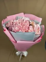 Фото флориста 1: Акция! Букет из 5 розовых гортензий «Облако»