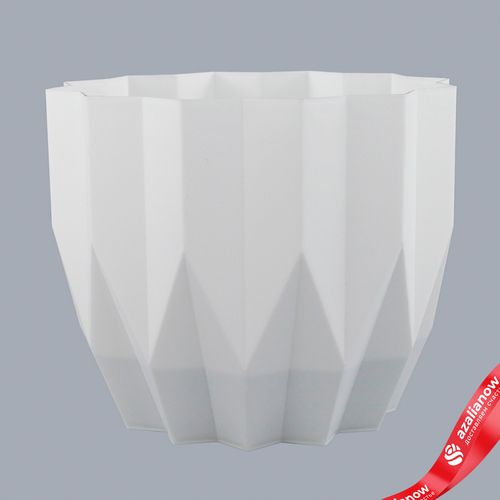 Кашпо «Геометрия» (пластик), D20xH16,5см, 3л, белый