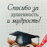 Маленькое фото 4: Открытка «Спасибо за душевность и мудрость», 7х10 см
