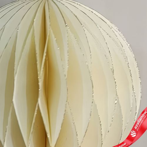 Фото 3: Украшение подвесное «Шар» (бумага), D8см, кремовый