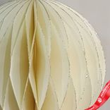 Маленькое фото 3: Украшение подвесное «Шар» (бумага), D8см, кремовый