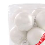 Маленькое фото 5: Набор шаров 12шт. в тубе (стекло), D4см, в асс., белый, вид 1