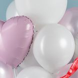Маленькое фото 5: Композиция из 13 шаров с гелием, розовый, белый