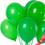 Маленькое фото 2: Композиция из 7 зеленых шаров с гелием, 30 см