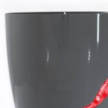 Маленькое фото 2: Цветочный горшок с поддоном «Toscana» круглый (пластик), D15xH14,5см, серый