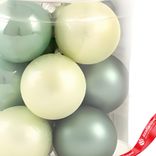 Маленькое фото 3: Набор шаров 12шт. в тубе (стекло), D3см, в асс., зеленый