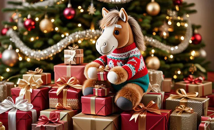 Мягкая игрушка Лошадь на Новый год