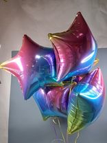 Фото флориста 1: Шары с гелием «Звезда», градиент, 5 шт, 46 см