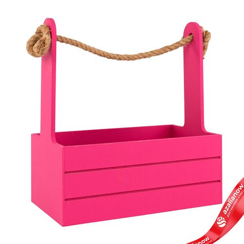 Корзина (дерево), 25х15х30см, бордовый