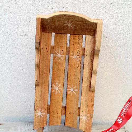 Фото 5: Сувенир «Санки» (дерево), 34х14х11см, коричневый