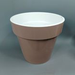 Фото флориста 1: Кашпо «Порто» со вставкой (пластик), D27,5хH25см, 9л, мокко
