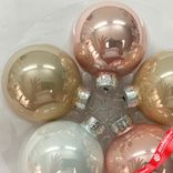 Маленькое фото 2: Набор шаров 12шт. в тубе (стекло), D3см, микс белый/розовый