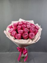 Фото флориста 1: Букет из оранжевых роз «Интрига»