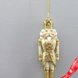 Маленькое фото 2: Украшение подвесное «Щелкунчик» (полирезин), H12x4x3см, золотой