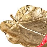 Маленькое фото 4: Блюдо «Лист» (металл), 27,5х20xH5см, золотой