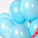 Маленькое фото 4: Композиция из 10 шаров с гелием, 30 см, голубой, пастель
