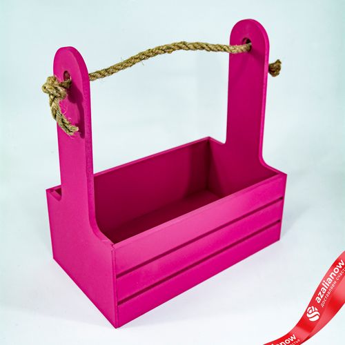 Фото 2: Корзина (дерево), 21х12х23см, бордовый