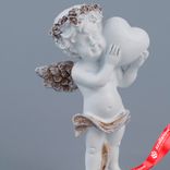 Маленькое фото 2: Сувенир «Ангел с сердцем» (полирезин), H11х6х4см, белый