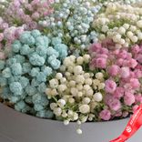 Маленькое фото 5: Букет из 9 гипсофил микс в серой коробке