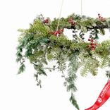 Маленькое фото 4: Венок подвесной заснеженный с ягодами, Н40хD60см, зеленый