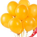 Маленькое фото 2: Композиция из 10 шаров с гелием, 25 см, лимонный пастель