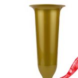 Маленькое фото 2: Ваза «Ритуальная», D10xH25,5см, 0,65л, золотой