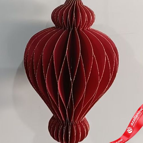 Украшение подвесное «Юла» (бумага), D9,5х15см, красный