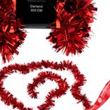 Маленькое фото 3: Гирлянда «Мишура» (пластик), 3м, красный