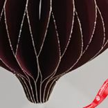 Маленькое фото 5: Украшение подвесное «Юла» (бумага), D8х10см, темно-красный