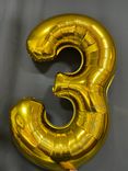Фото флориста 1: Шар с гелием «Цифра - 3», 102 см., золото