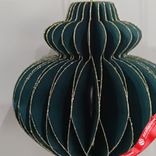 Маленькое фото 2: Украшение подвесное «Юла» (бумага), D8х10см, темно-зеленый