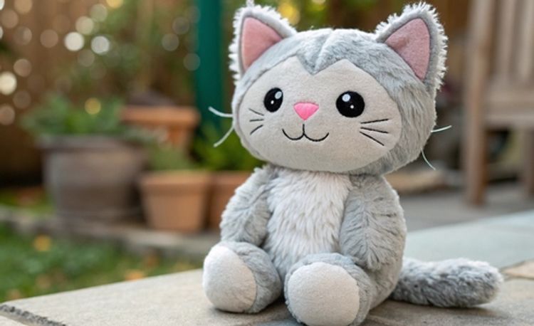 Плюшевый черный кот
