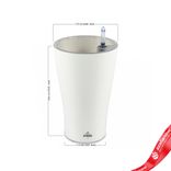 Маленькое фото 1: Горшок (Кашпо) Kalika Perfo с автополивом Пластик D 17,5 см H 26,5 см Белый