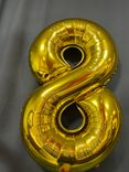Фото флориста 1: Шар с гелием «Цифра - 8», 102 см., золото