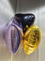 Фото флориста 1: Композиция из 3 шаров с гелием, 2 сердца и 1 сиреневая звезда