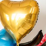Маленькое фото 5: Композиция из 3 шаров с гелием, 2 сердца и 1 черная звезда