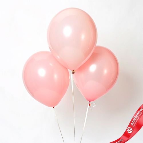 Композиция из 3 шаров с гелием, 30 см, розовый