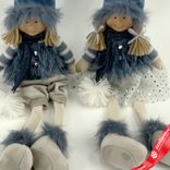 Маленькое фото 5: Сувенир «Мальчик/Девочка сидящий», Н60х16х11см, в асс., синий