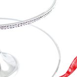 Маленькое фото 3: Подставка со стразами 2 яруса (металл/стекло), D30,5xH33см, серебряный