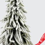 Маленькое фото 3: Ель искусственная заснеженная в кашпо, Н52х25х25см, зеленый/белый