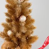Маленькое фото 3: Ель искусственная с шарами, H46см, золотой