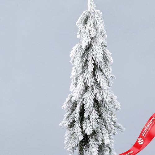 Фото 2: Ель искусственная заснеженная, Н73х20х20см, зеленый/белый