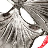 Маленькое фото 5: Блюдо «Листья Гинкго» (металл), 21х15хН2см, серебряный