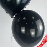 Маленькое фото 5: Композиция из 3 шаров с гелием «Черное сердце», вар. 3