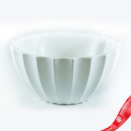 Кашпо «Ракушка» со вставкой (пластик), D25xH12, 3,4л, белый
