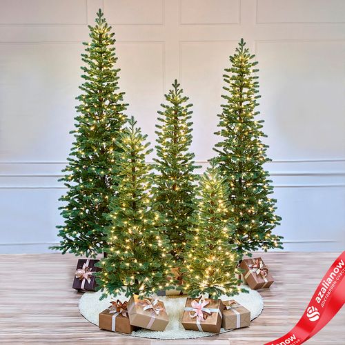 Ель искусственная с лампочками «Тикко» (PE), 2,2м, зеленый