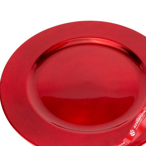 Фото 2: Поднос (пластик), D33см, красный