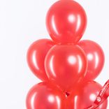 Маленькое фото 2: Композиция из 7 шаров с гелием «Пирамида», 30 см, красный