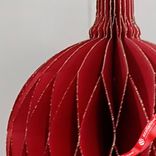 Маленькое фото 4: Украшение подвесное «Шар» (бумага), D12,5см, красный