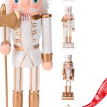 Маленькое фото 3: Сувенир «Щелкунчик» (дерево), 25х9х6см, в асс., белый/золотой